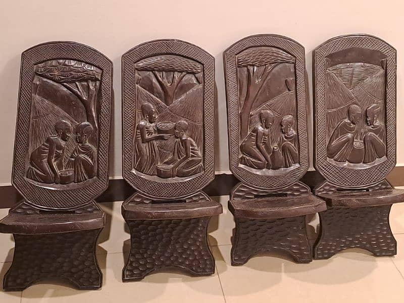 African carved wooden chairs 5