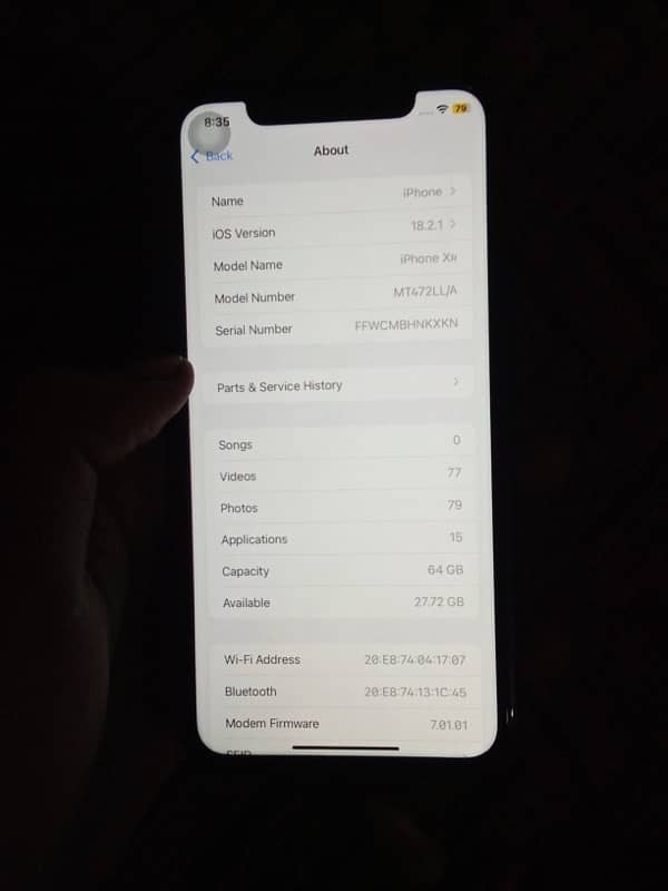 I phone xr 64gb jv 86 battery health all ok koi foult ni haa 2