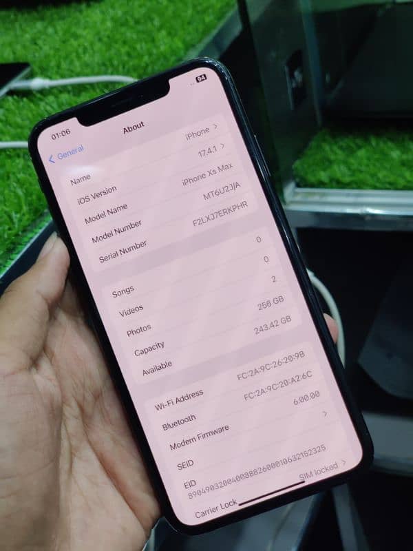 IP XS MAX / JV / (256GB) / FACE ID OK / BATTERY 92% / ALL OK 3