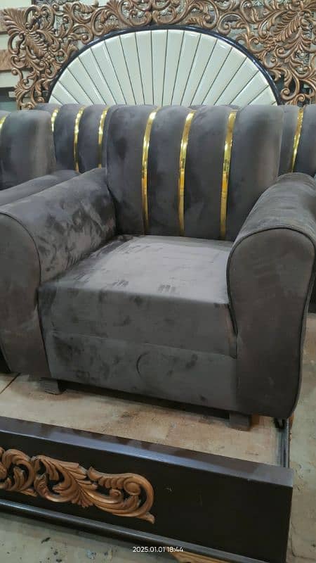 5 Seater Sofa With Brass Golden Design Granted 2