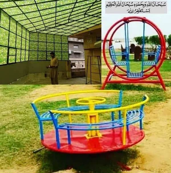 play ground swings and roof parking shades. 03272933969 0