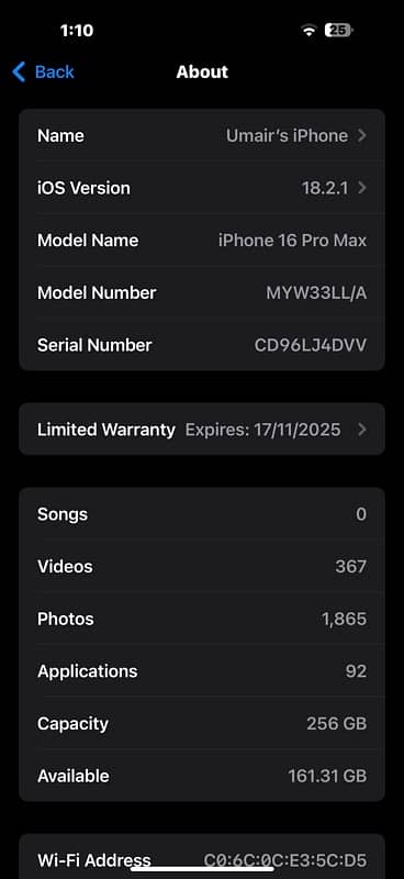 Iphone 16 pro max | 256 GB | Color Black 3