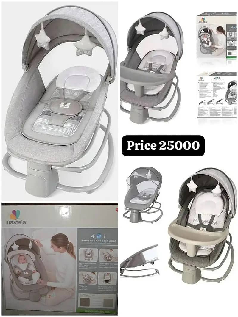 Mastela 4 in 1 & 3 in 1 | Kids Electric Baby Swing cot | 03015157031 2