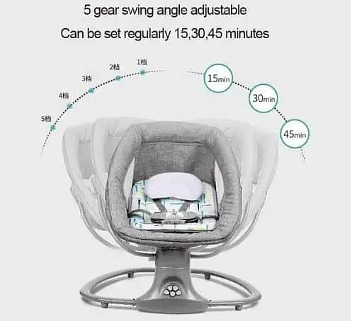 Mastela 4 in 1 & 3 in 1 | Kids Electric Baby Swing cot | 03015157031 3