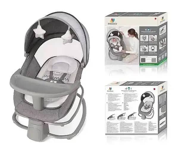 Mastela 4 in 1 & 3 in 1 | Kids Electric Baby Swing cot | 03015157031 0