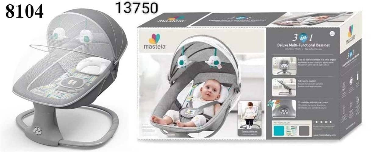 Mastela 4 in 1 & 3 in 1 | Kids Electric Baby Swing cot | 03015157031 9