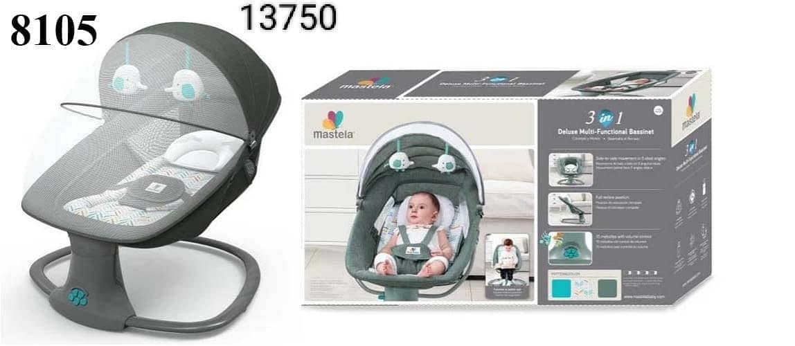 Mastela 4 in 1 & 3 in 1 | Kids Electric Baby Swing cot | 03015157031 12