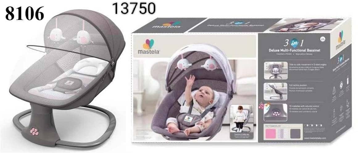 Mastela 4 in 1 & 3 in 1 | Kids Electric Baby Swing cot | 03015157031 14