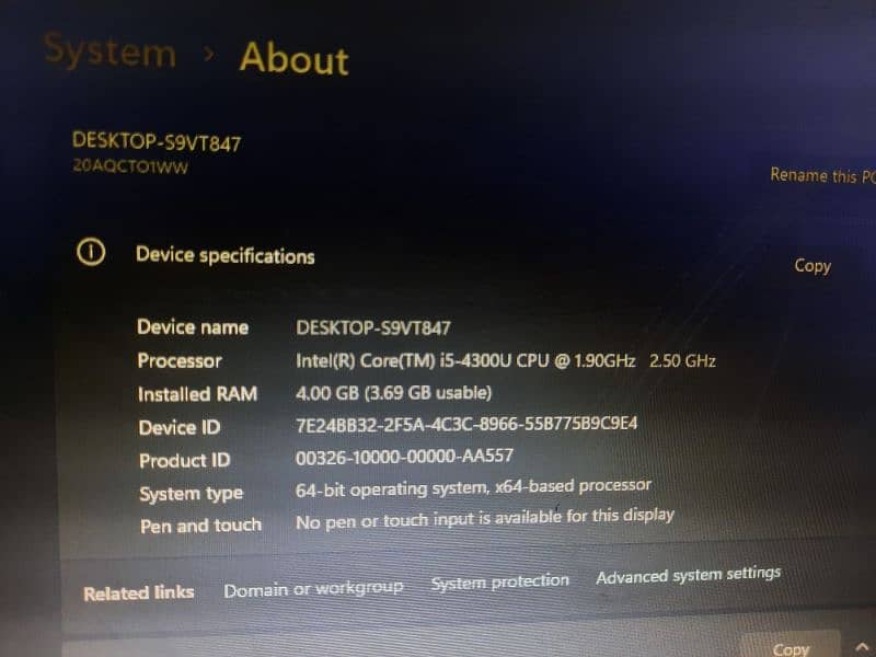 lenovo t440s i5 4th screen problem 1