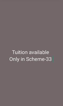 TUITION AVAILABLE FOR CLASS 1 TO 8