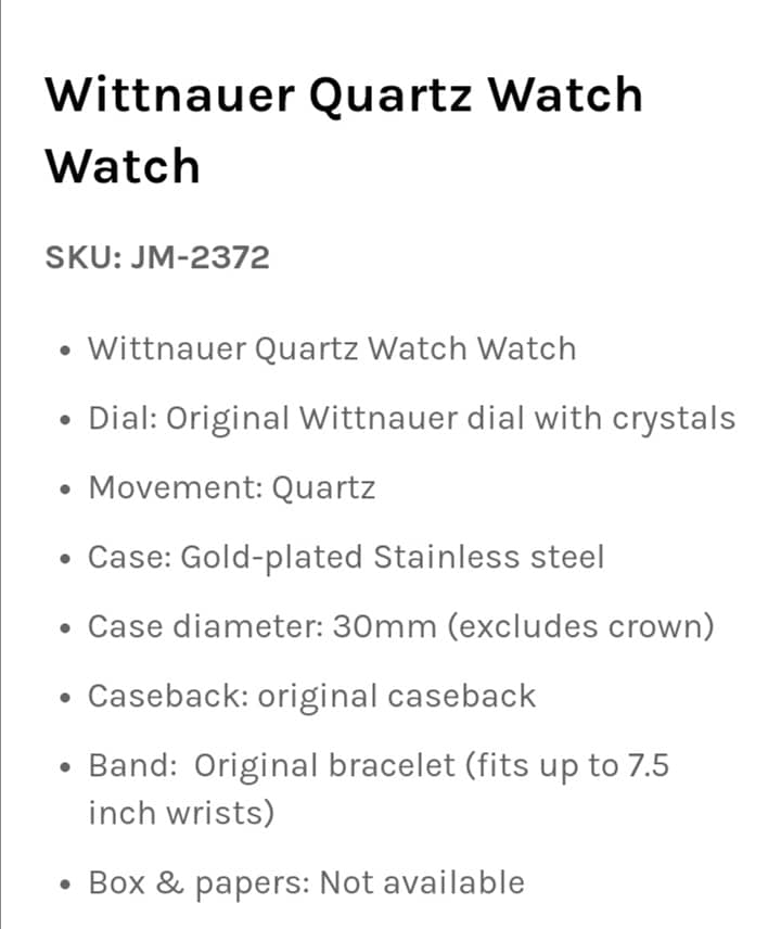 Wittnauer swiss watch 1