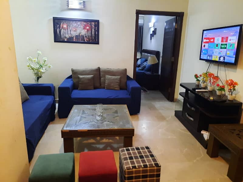 Per day 1bed full furnished flats available for rent 3