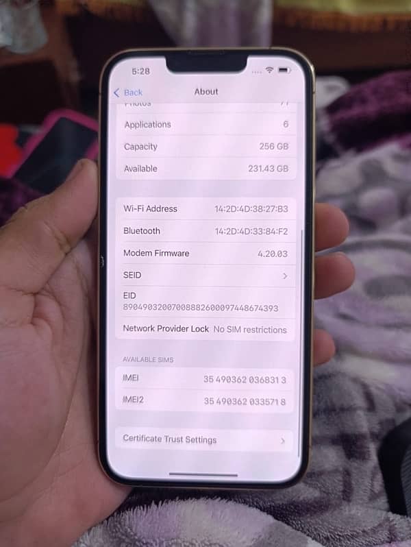 iphone 13 pro 256 gb factory unlock 10/10 watsapp 03256532120 6