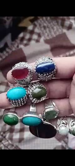 Aqeeq Feroza Lajward peridot Pearl  10 x Rings Free Home Delivery