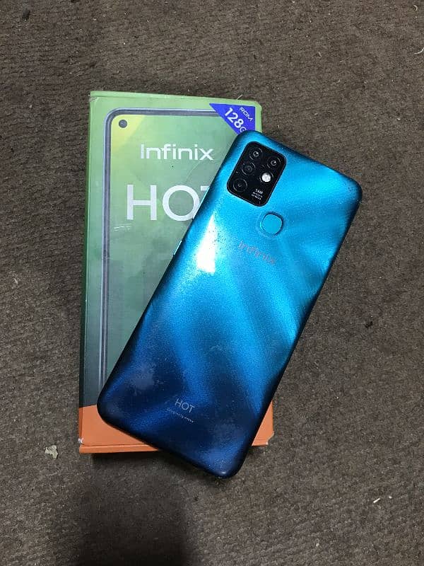 Infinix hot 10 Dual sim Pta approved with box Exchange possible good 0