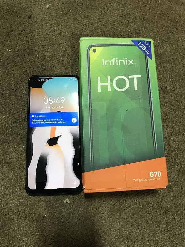 Infinix hot 10 Dual sim Pta approved with box Exchange possible good 5