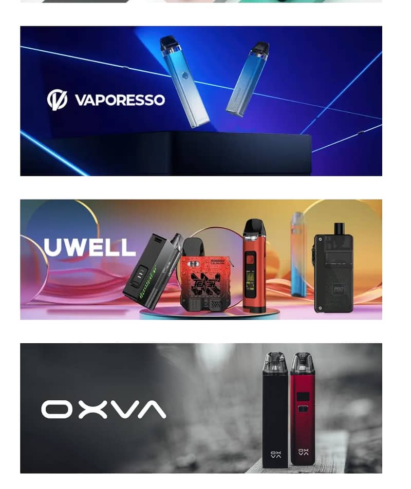 All type of pods oxva,vaporesso,voopo,smok,geek vape,uwell 1