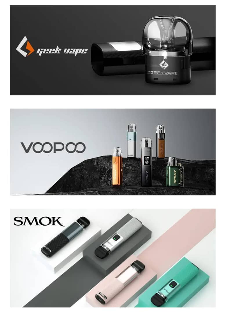 All type of pods oxva,vaporesso,voopo,smok,geek vape,uwell 2