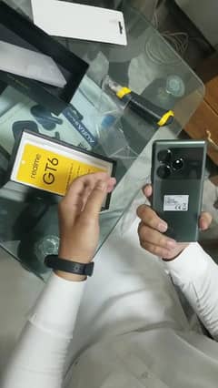 Realme GT 6 16/512 Razor Green colour, 11 month warranty.