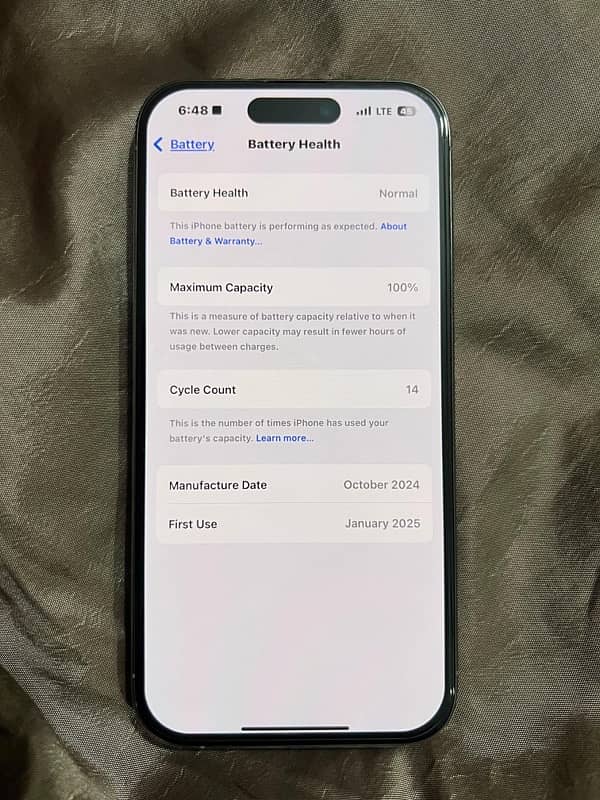 Iphone 15 pro 256gb pta BH 100% 5