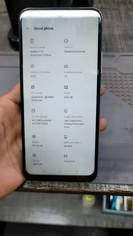 realme c15 pta approved 10 /8 condition 2