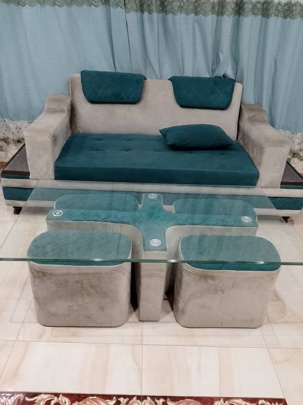 sofa with glass Table 0