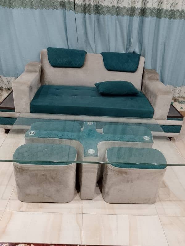 sofa with glass Table 1