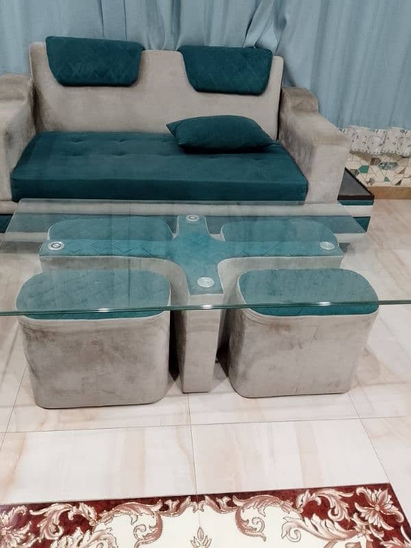 sofa with glass Table 3