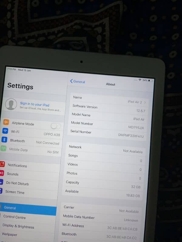 ipad air 2 32 GB sim working hai 1