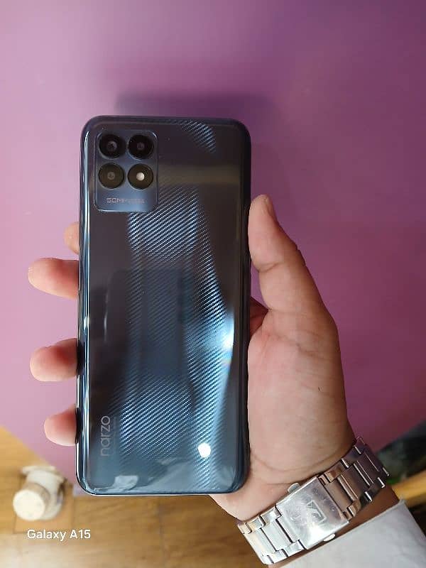 Realme Narzo 50 Blkul ok piece hai with box charger 2