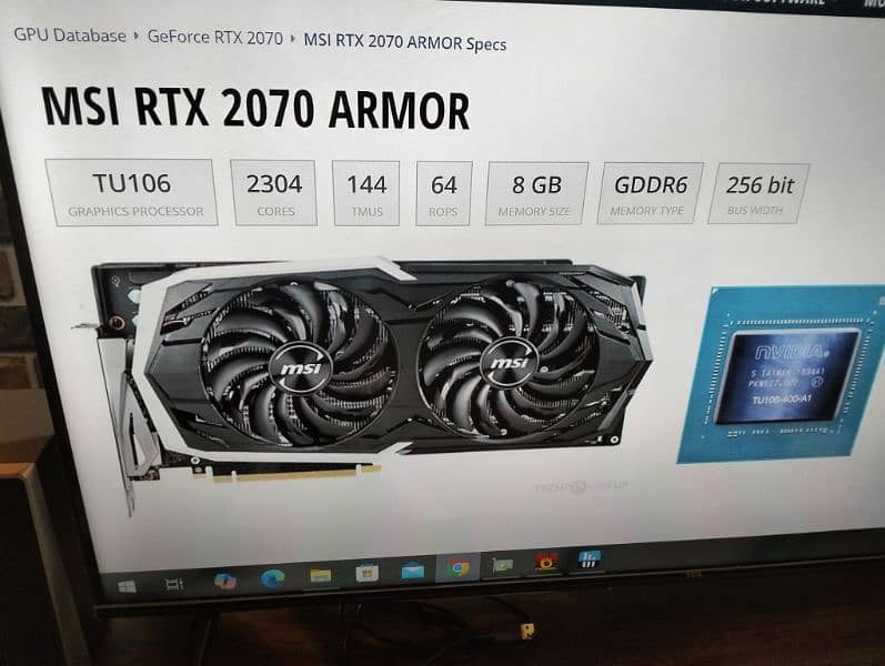 RTX 2070 MSi ARMOR Edition 8GB RGB 10/10 just like new 11