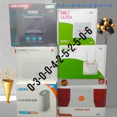 ZONG 4G JAZZ 4G HUAWEI 4G hikvision ROUTER 4G BATTERY ROUTER Available