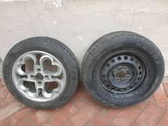 car stepny rim tyre. . 13 aur 14 . . 4 nut