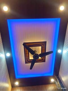 fancy Panel ceiling/Blinds/Wood floor/pvc Floor/Ceiling/media wall