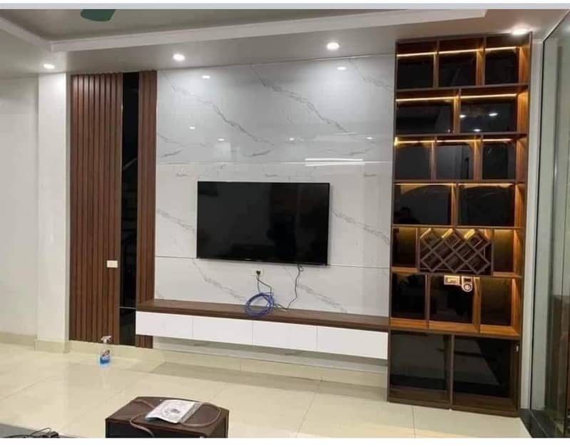 fancy Panel ceiling/Blinds/Wood floor/pvc Floor/Ceiling/media wall 8