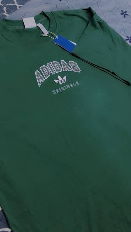 Adidas men's T-shirt in Collegiate Green 1