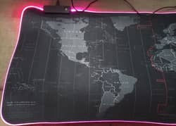 World map RGB Gaming mouse pad