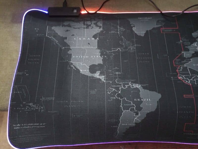 World map RGB Gaming mouse pad 4