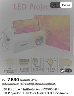 minni projector hd 1080 pixel