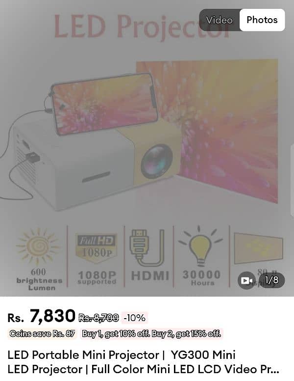 minni projector hd 1080 pixel 0