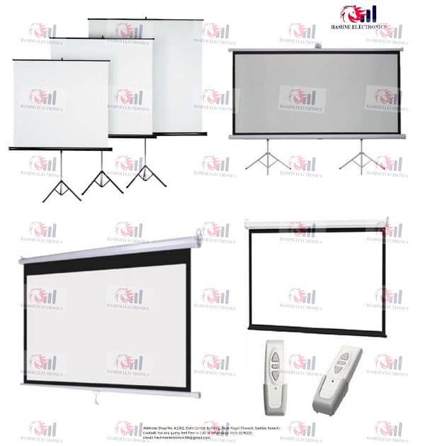 Projector Screens / Celling Mounts, Tripod Stands and All Accessories 0