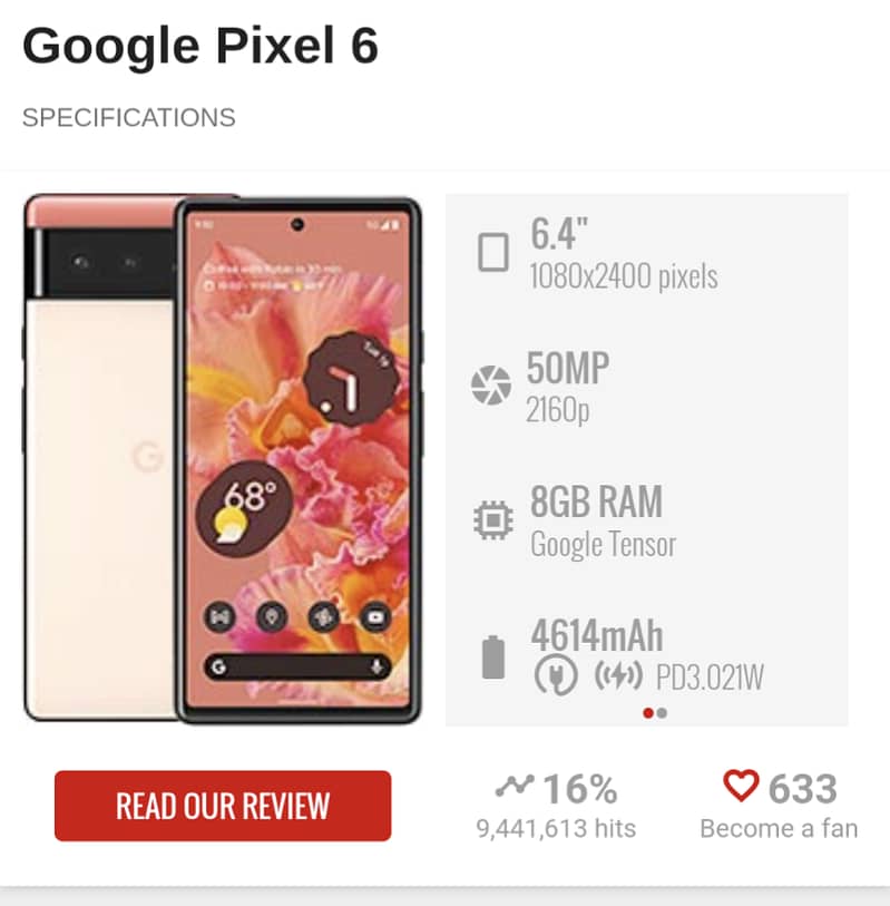 Google pixel 6 0