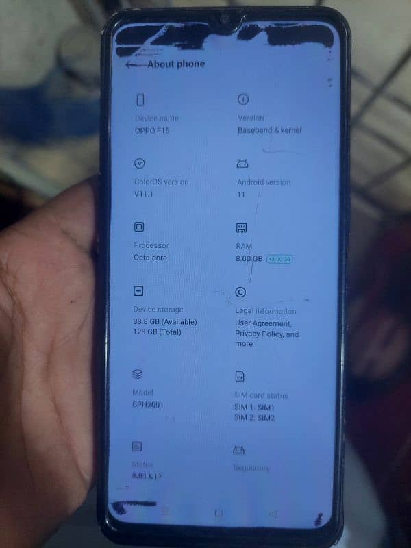 oppo f15 8/128 pta  aproved 0