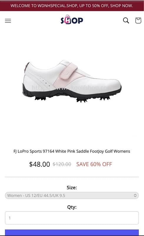 FootJoy sports Golf Women golf shoes 8