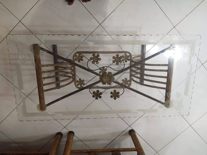 Full heavy iron sofa 5 seater with table 4