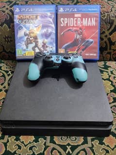 PS4 Slim 500 GB with 2 Games & 1 Controller