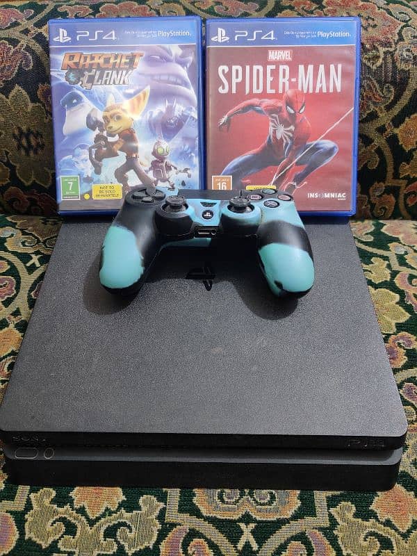 PS4 Slim 500 GB with 2 Games & 1 Controller 0