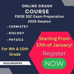 Online Crash Course for 9th & 10th.