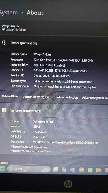 HP 15S-FQ5028NQ 12th Gen Core i5-1235U 3