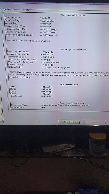 dell Optilex 3050 i5 7th Generation PC 9